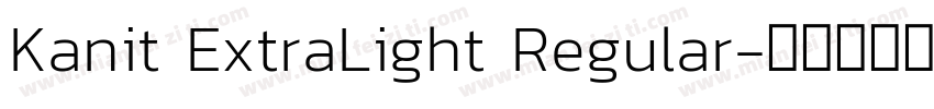 Kanit ExtraLight Regular字体转换